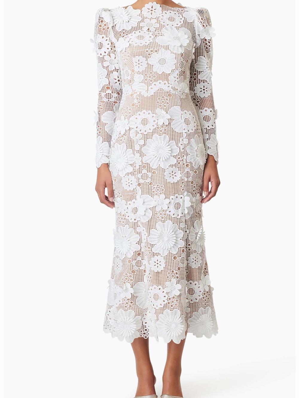 Elliatt Autumn Floral Lace Long Sleeve Cocktail Dress